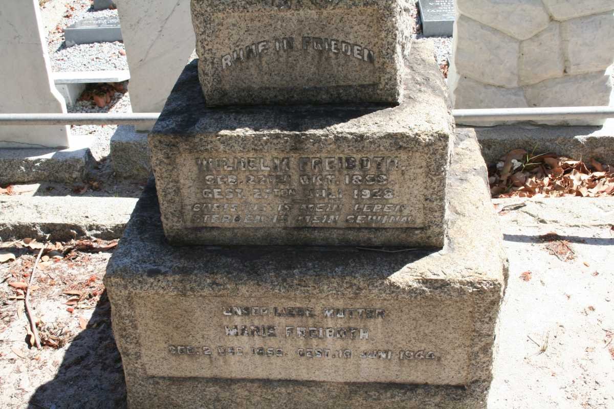 FREIBOTH Wilhelm 1859-1928 &amp; Marie 1856-1944