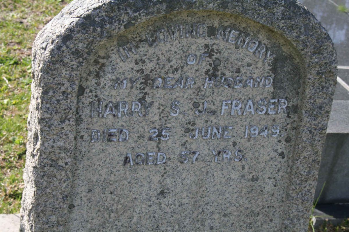 FRASER Harry S.J. -1949