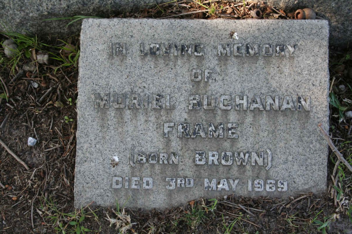 FRAME Muriel Buchanan nee BROWN -1969