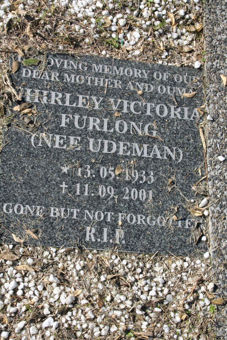 FURLONG Shirley Victoria nee UDEMAN 1933-2001