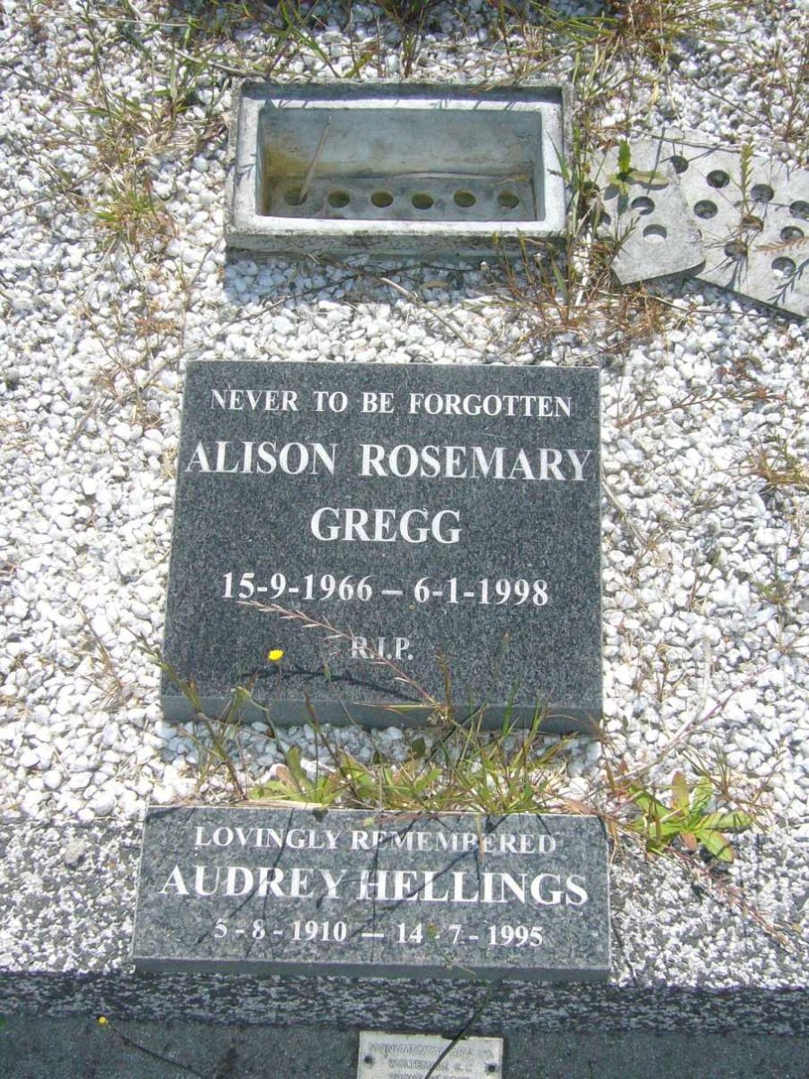 GREGG Alison Rosemary 1966-1998 :: HELLINGS Audrey 1910-1995
