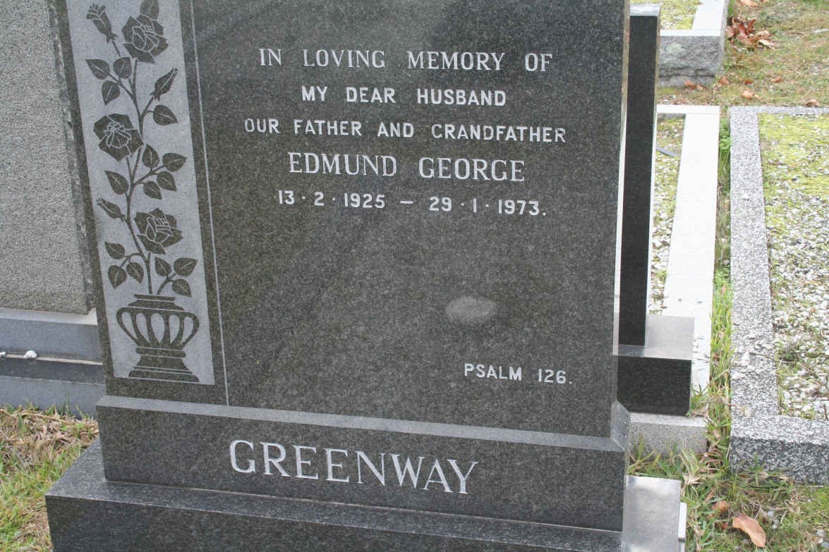 GREENWAY Edmund George 1925-1973