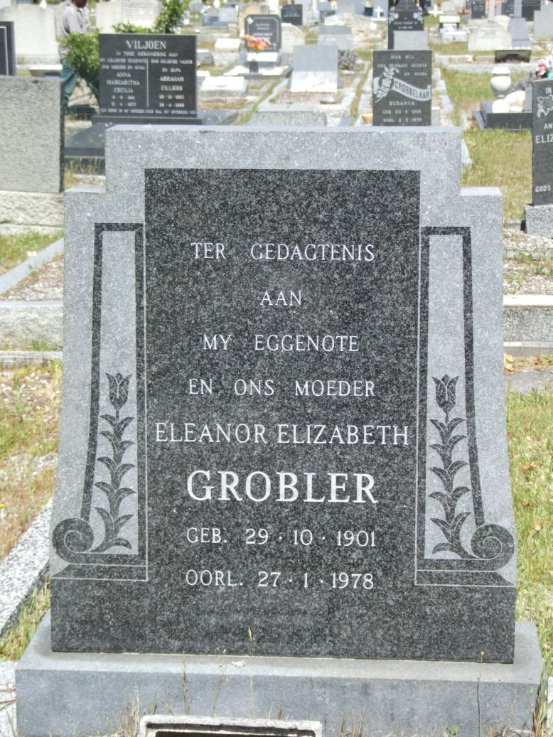 GROBLER Eleanor Elizabeth 1901-1978