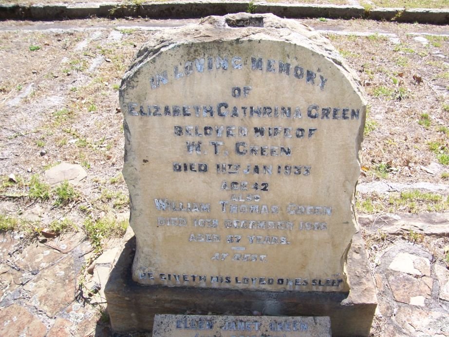 GREEN William Thomas -1956 &amp; Elizabeth Cathrina -1933