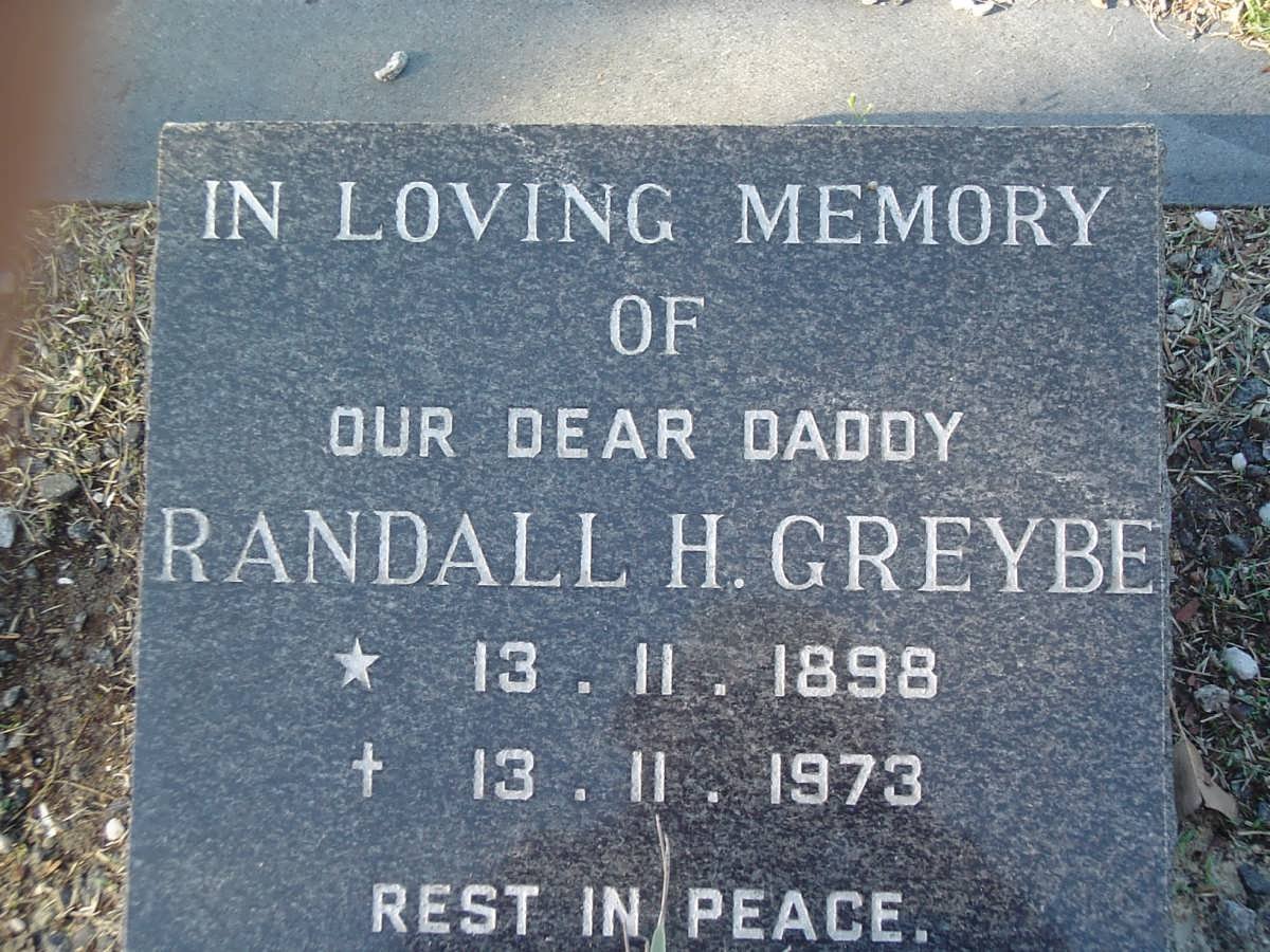 GREYBE Randall H. 1898-1973