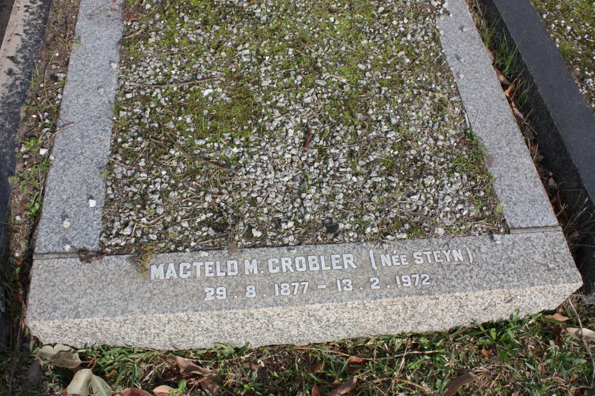 GROBLER Magteld M. nee STEYN 1877-1972