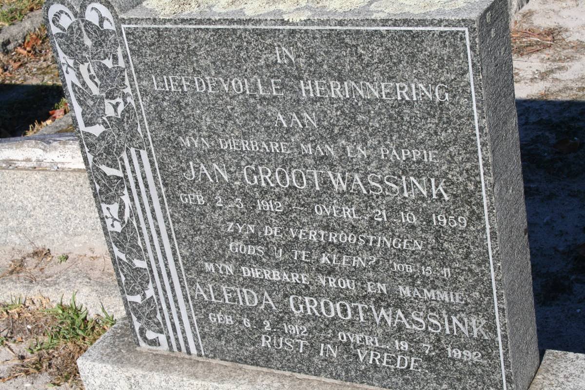 GROOTWASSINK Jan 1912-1959 &amp; Aleida 1912-1992