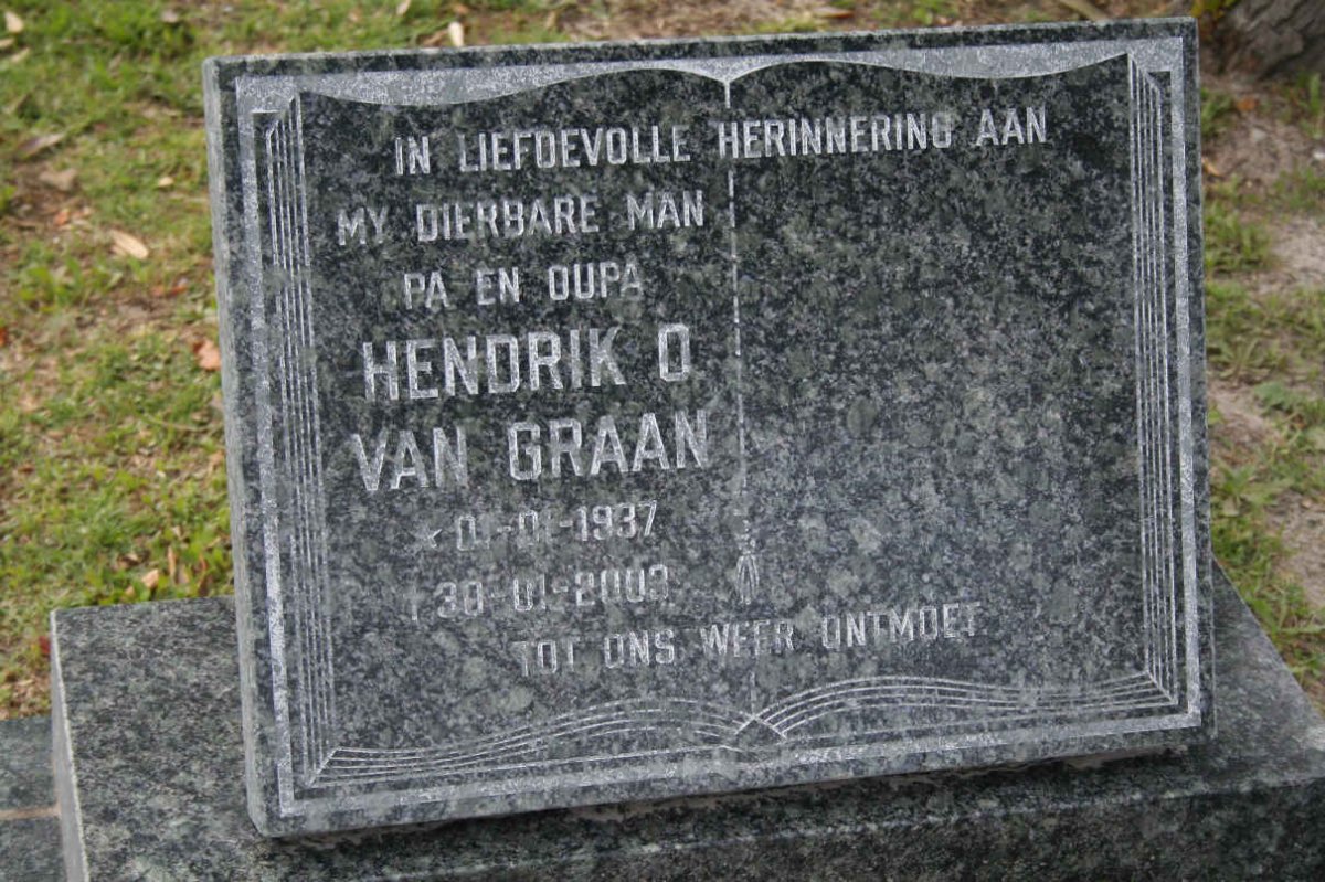 GRAAN Hendrik O., van 1937-2003