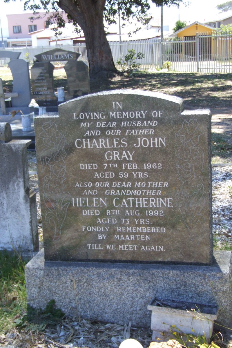 GRAY Charles John -1962 &amp; Helen Catherine -1992