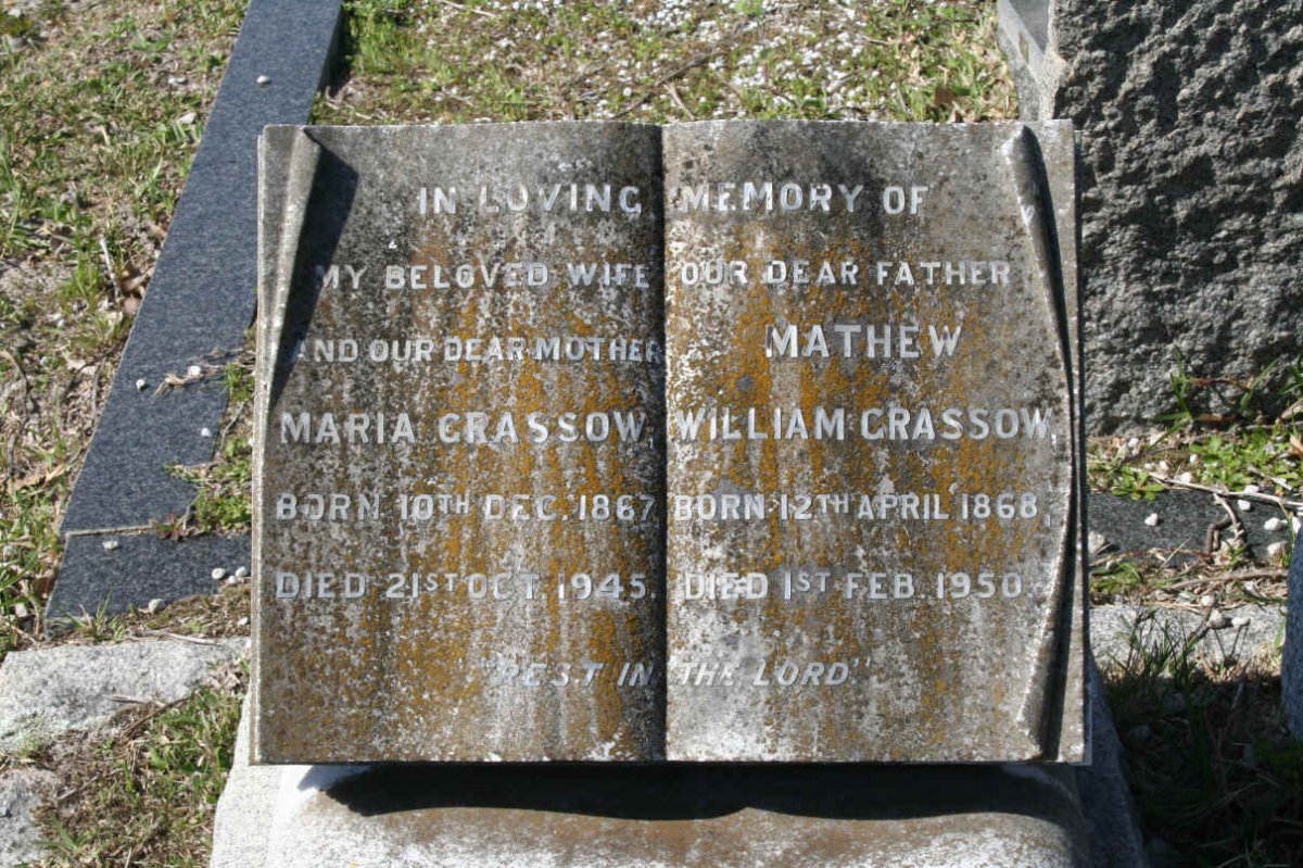 GRASSOW Mathew William 1868-1950 &amp; Maria 1867-1945