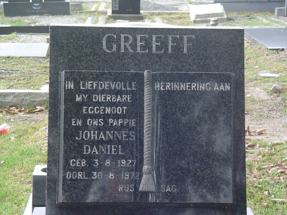 GREEFF Johannes Daniel 1927-1972