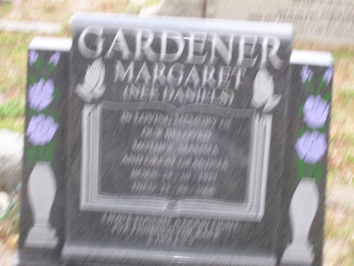 GARDENER Margaret nee DANIELS