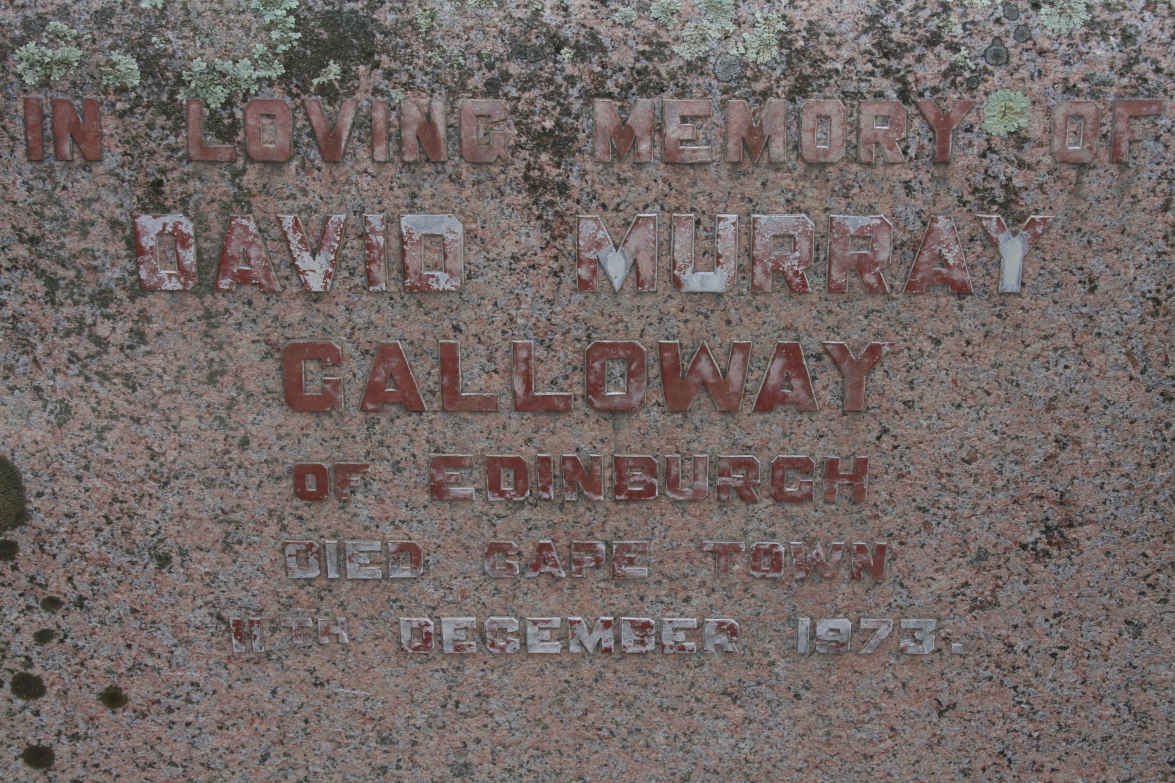 GALLOWAY David Murray -1973
