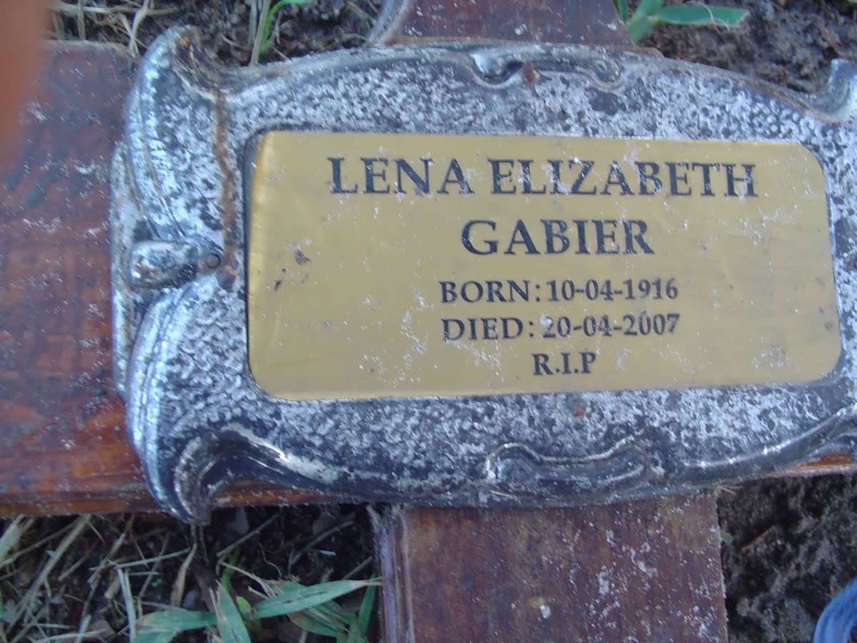 GABIER Lena Elizabeth 1916-2007