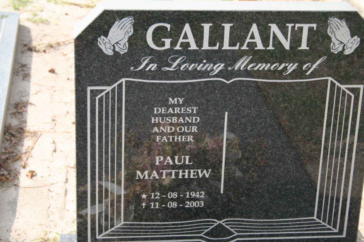 GALLANT Paul Matthew 1942-2003