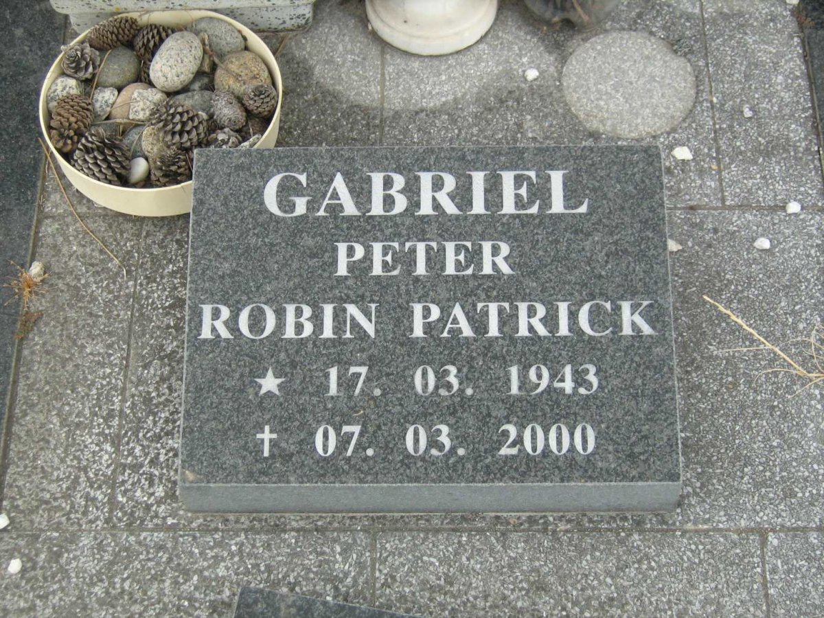 GABRIEL Peter Robin Patrick 1943-2000