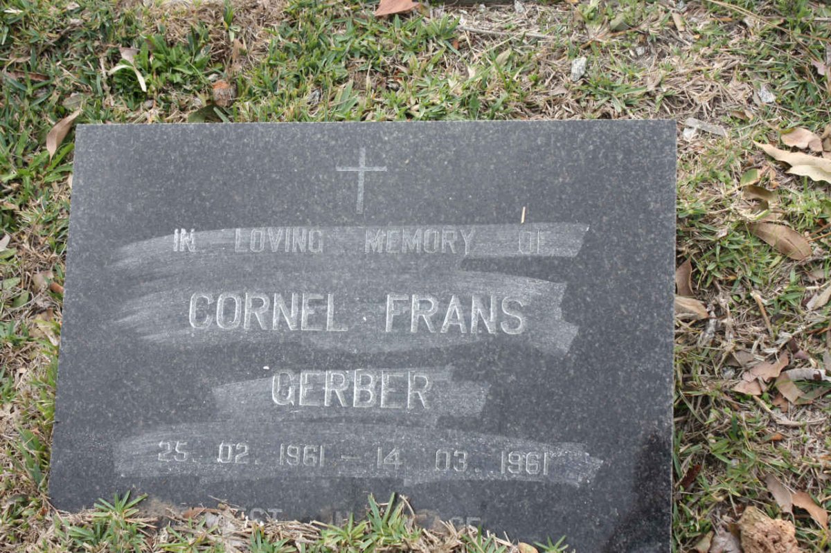 GERBER Cornel Frans 1961-1961