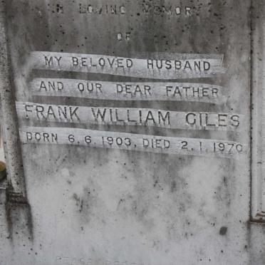 GILES Frank William 1903-1970