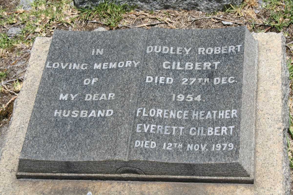 GILBERT Dudley Robert -1954 &amp; Florence Heather Everett -1979