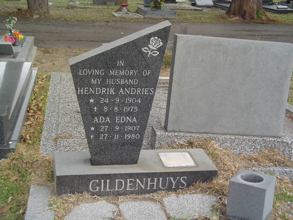 GILDENHUYS Hendrik Andries 1904-1975 &amp; Ada Edna 1907-1980