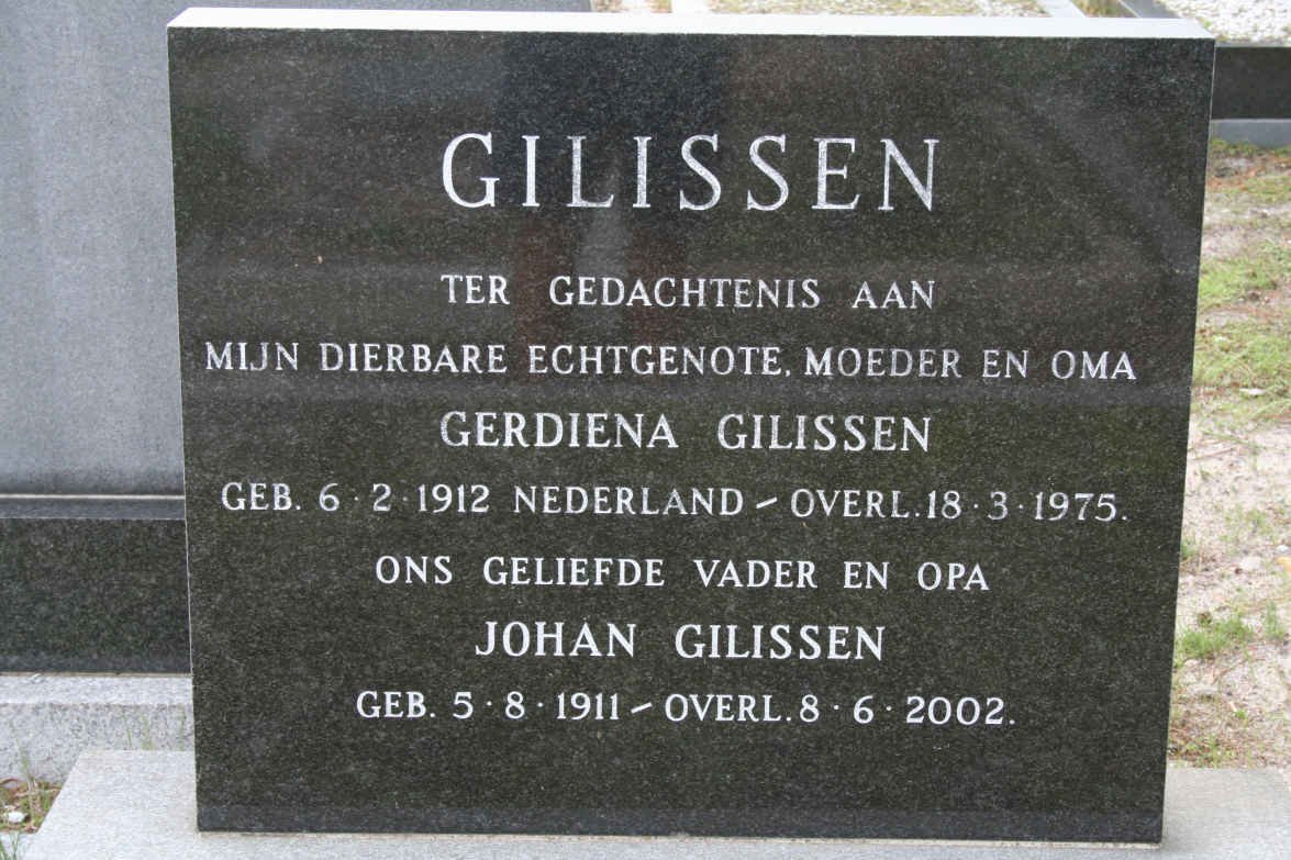 GILISSEN Johan 1911-2002 &amp; Gerdiena 1912-1975