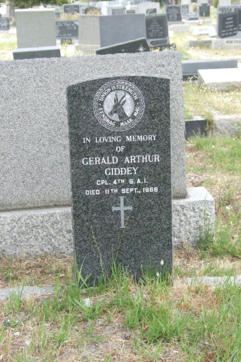 GIDDEY Gerald Arthur -1966