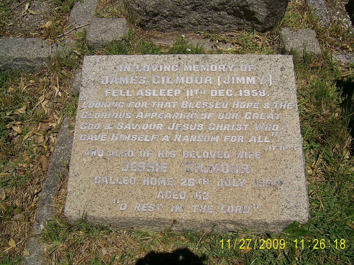 GILMOUR James -1958 &amp; Jessie -1960