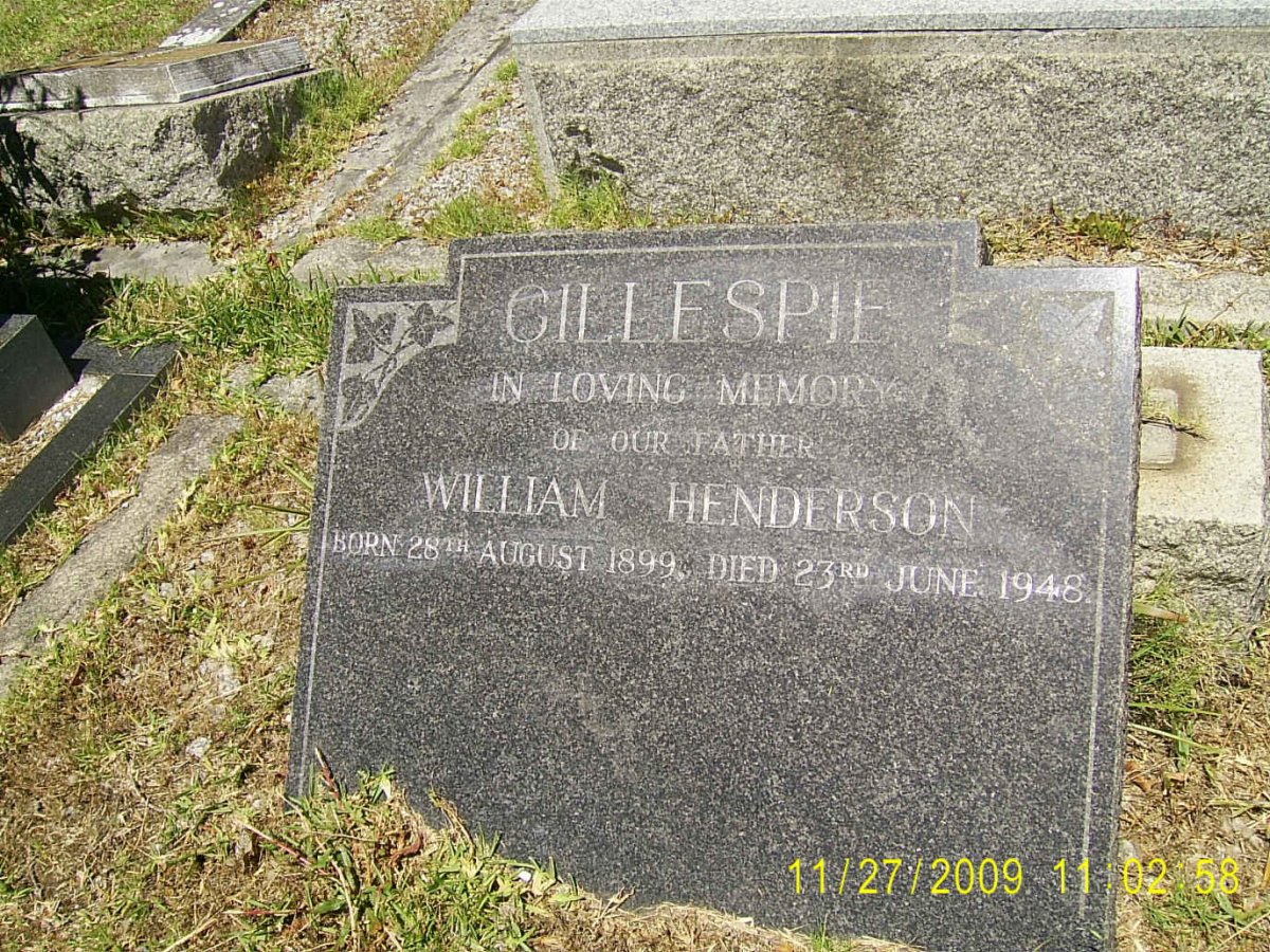 GILLESPIE William Henderson 1899-1948