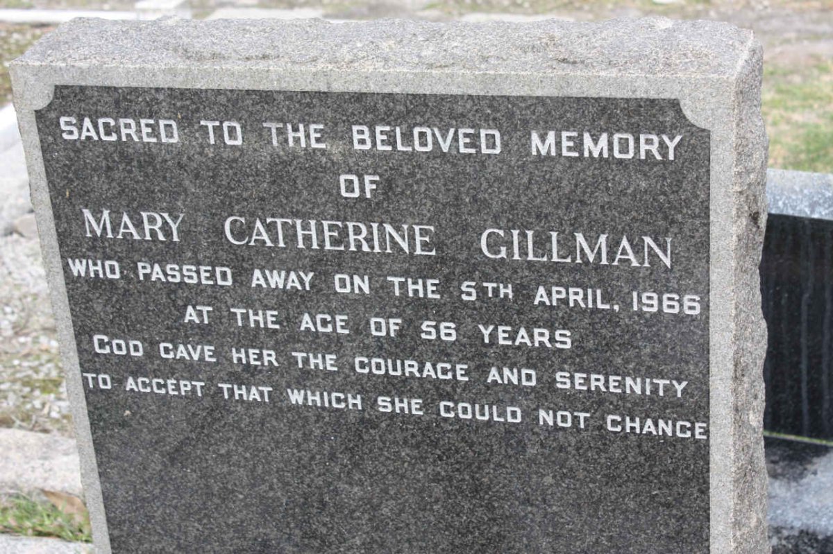 GILLMAN Mary Catherine -1966