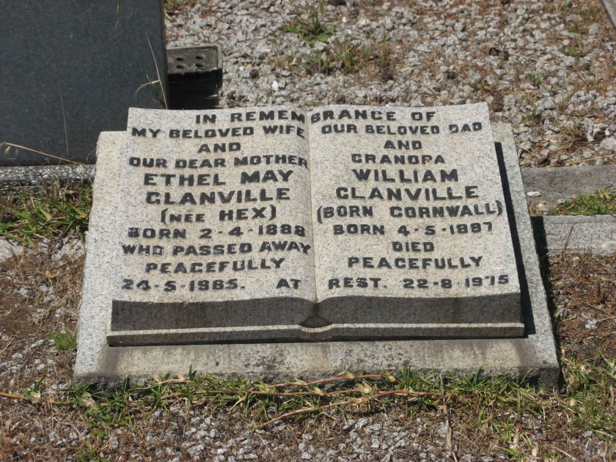GLANVILLE William 1887-1975 &amp; Ethel May HEX 1888-1965
