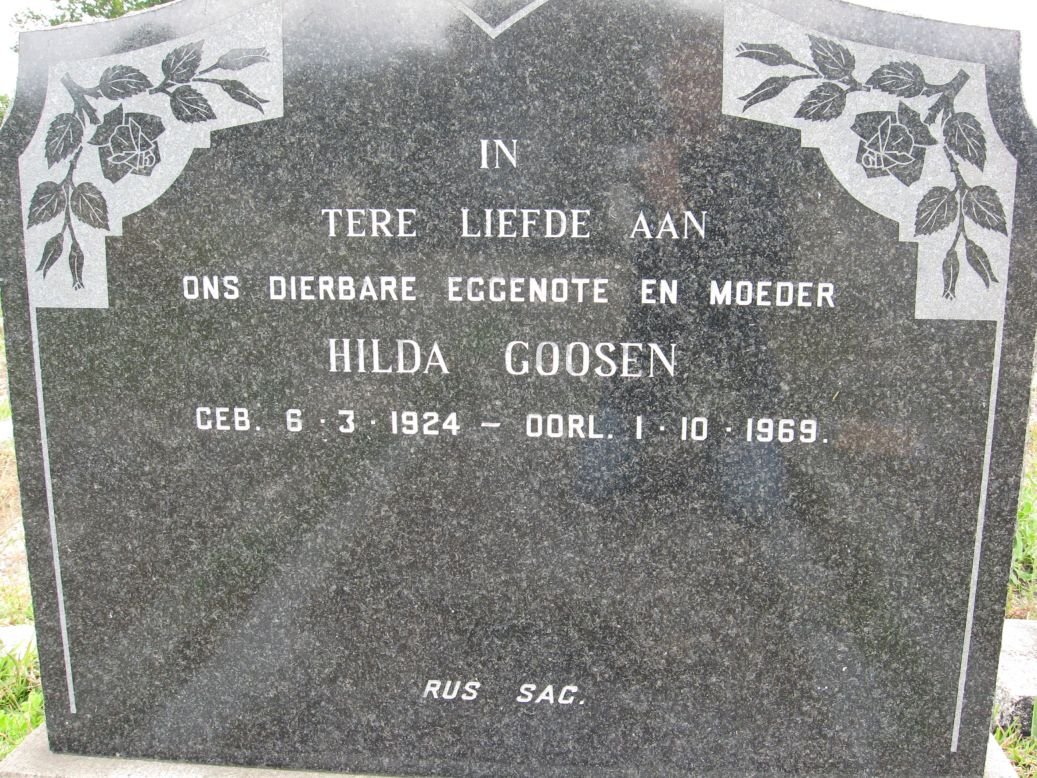 GOOSEN Hilda 1924-1969