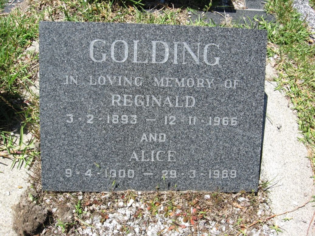 GOLDING Reginald 1893-1966 &amp; Alice 1900-1969