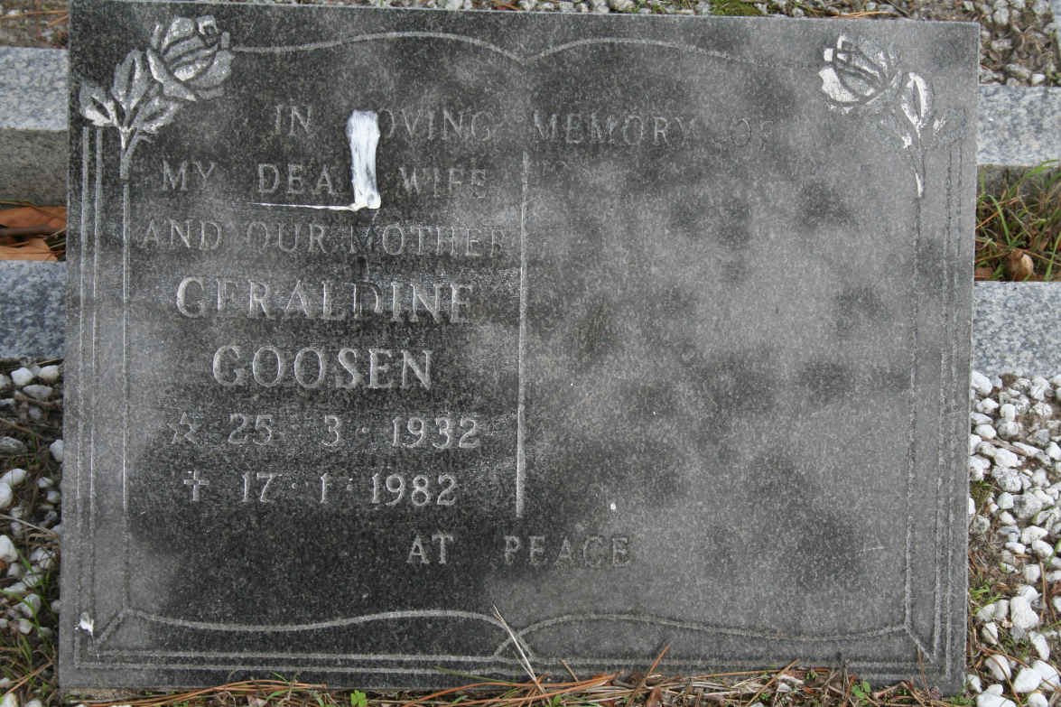 GOOSEN Geraldine 1932-1982