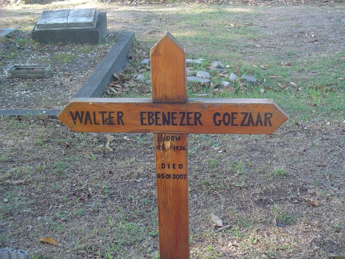 GOEZAAR Walter Ebenezer 1936-2007