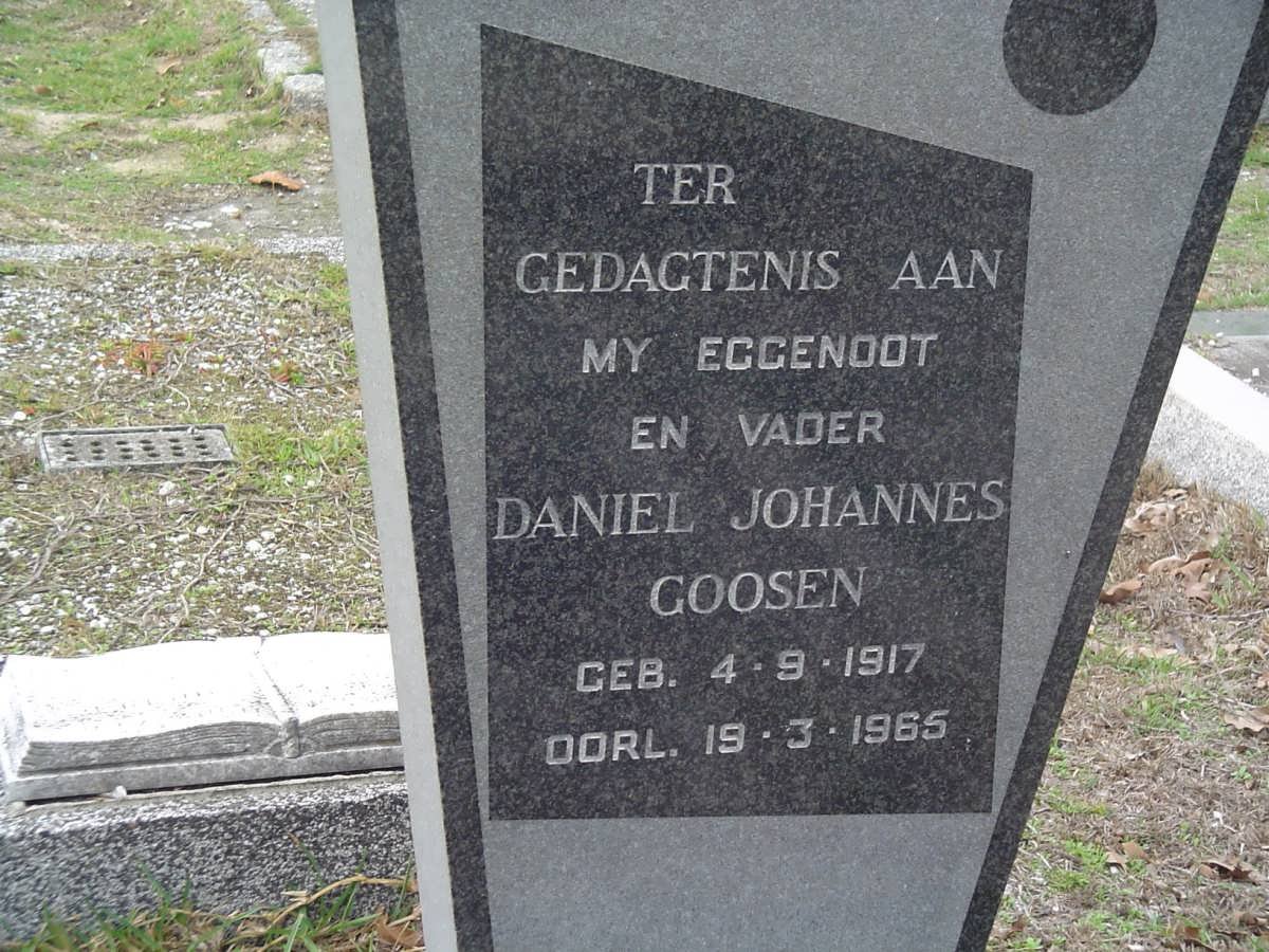 GOOSEN Daniel Johannes 1917-1965