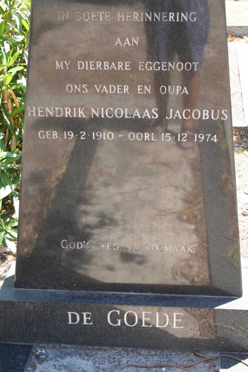 GOEDE Hendrik Nicolaas Jacobus, de 1910-1974