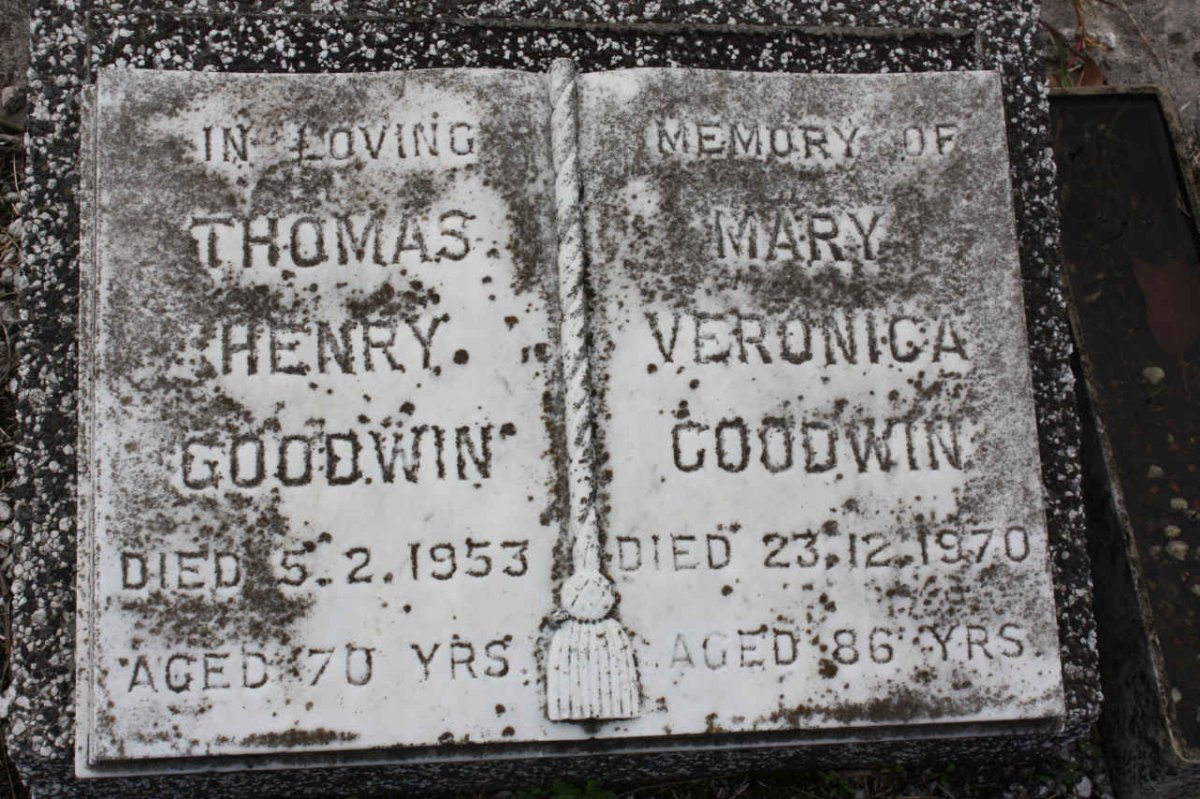 GOODWIN Thomas Henry -1953 &amp; Mary Veronica -1970