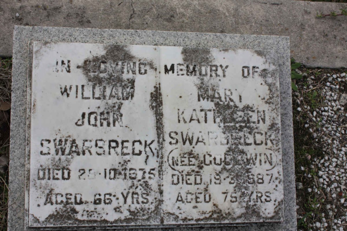 SWARBRECK William John -1975 &amp; Mary Kathleen GOODWIN -1987