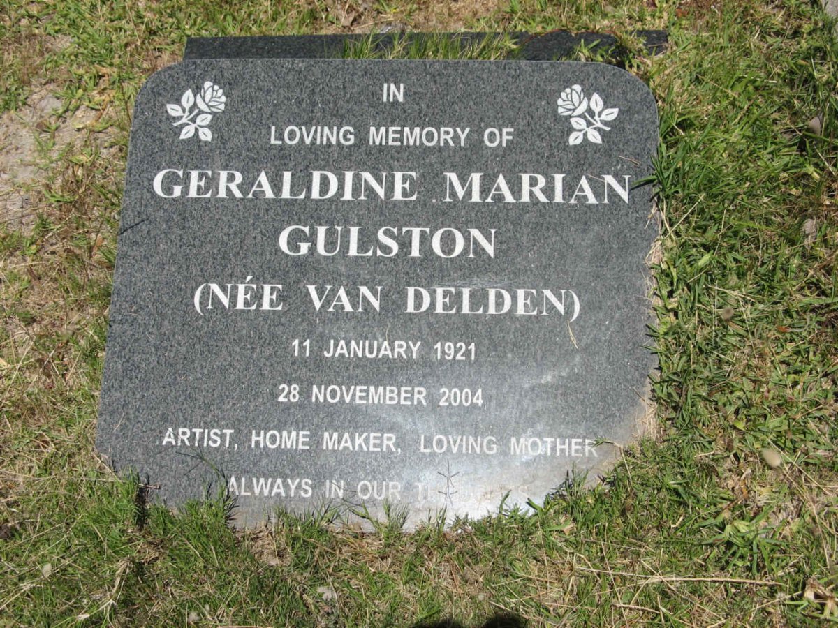 GULSTON Geraldine Marian nee VAN DELDEN 1921-2004