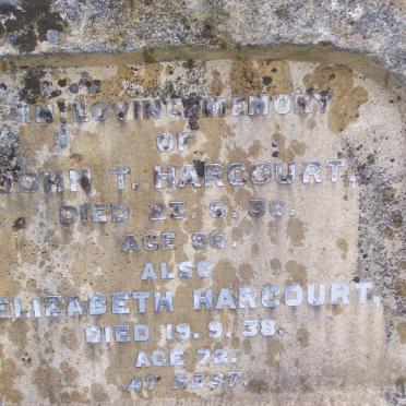 HARCOURT John T. -1936 &amp; Elizabeth -1938