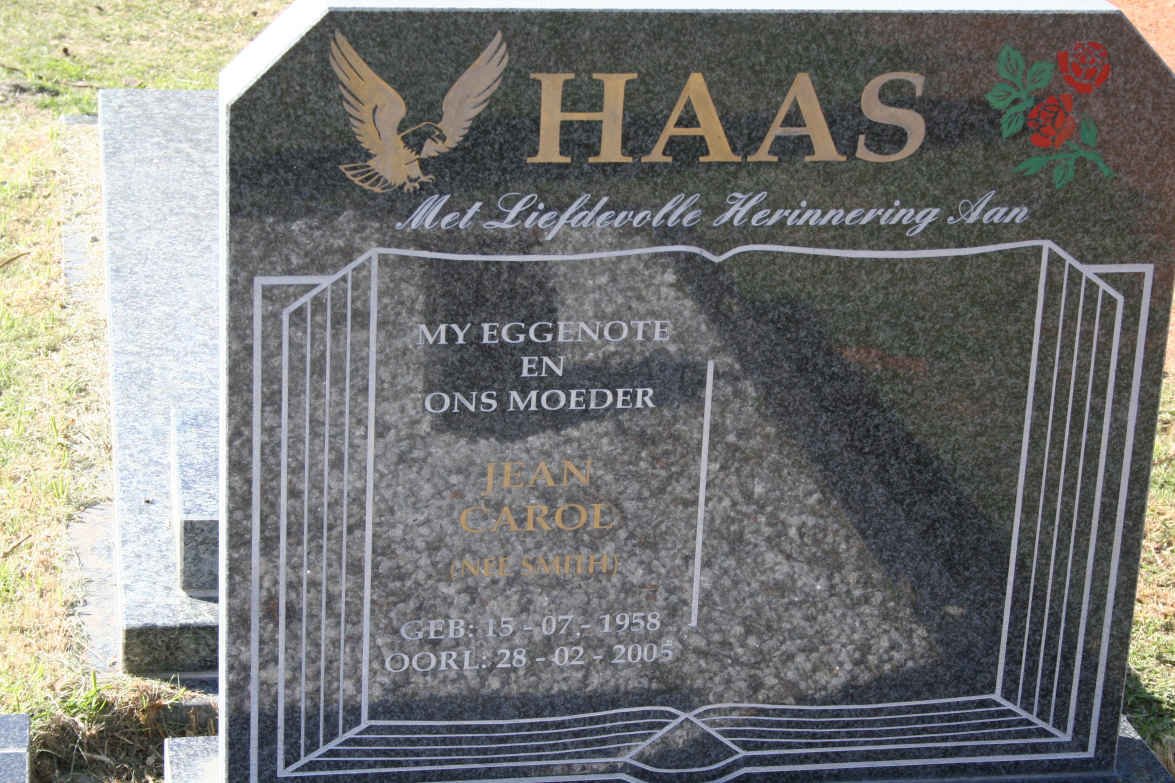 HAAS Jean Carol nee SMITH 1958-2005