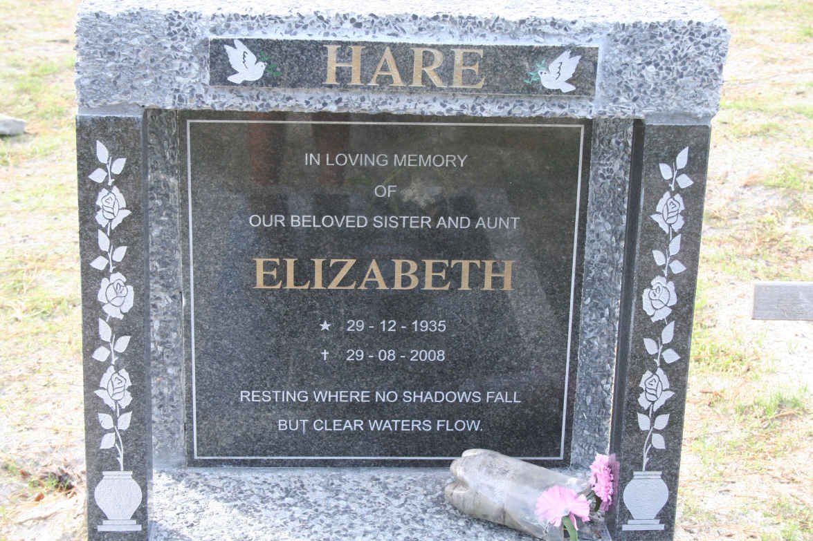 HARE Elizabeth 1935-2008
