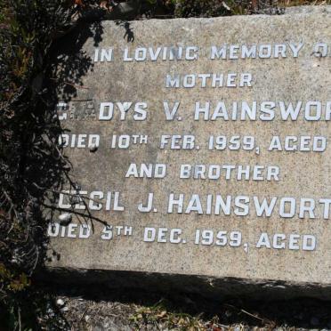 HAINSWORTH Gladys V. -1959 :: HAINSWORTH Cecil J. -1959