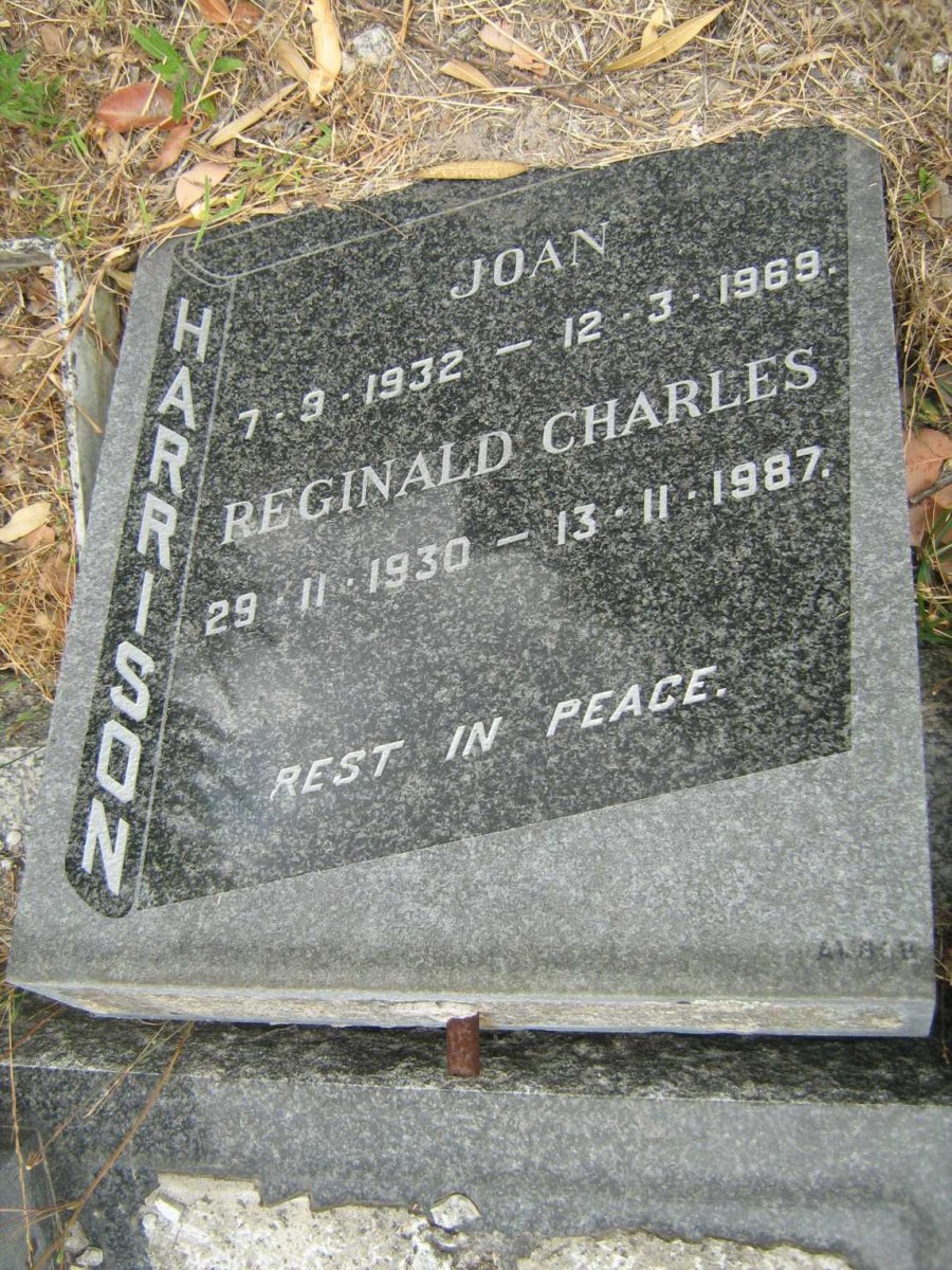 HARRISON Reginald Charles 1930-1987 &amp; Joan 1932-1969