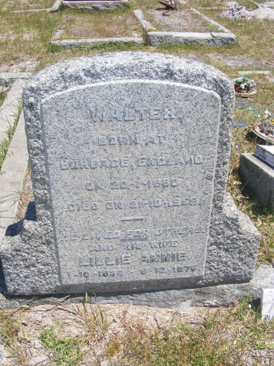 HARPER Walter 1880-1958 &amp; Lillie Annie 1882-1976