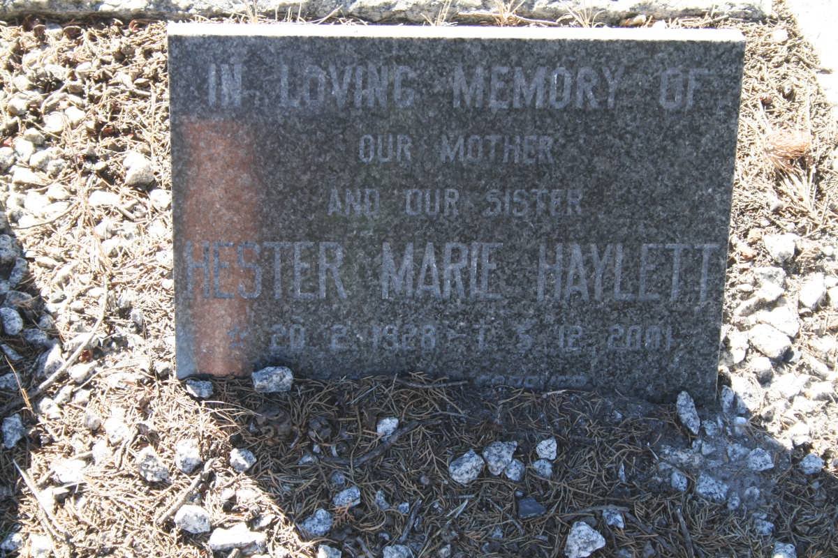 HAYLETT Hester Marie 1928-2001
