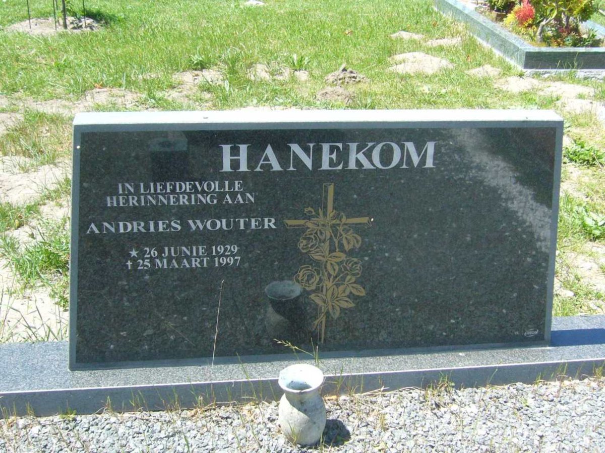 HANEKOM Andries Wouter 1929-1997