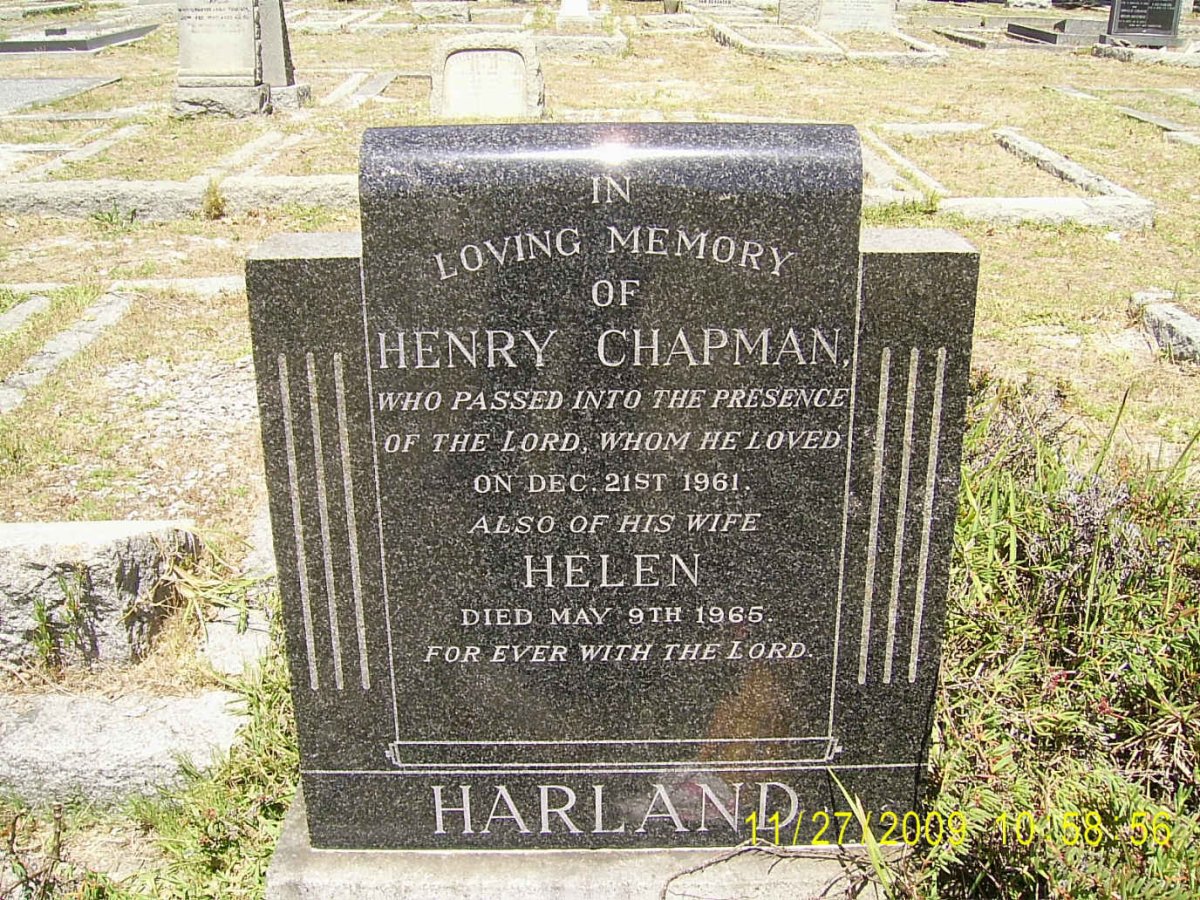 HARLAND Henry Chapman -1961 &amp; Helen -1965