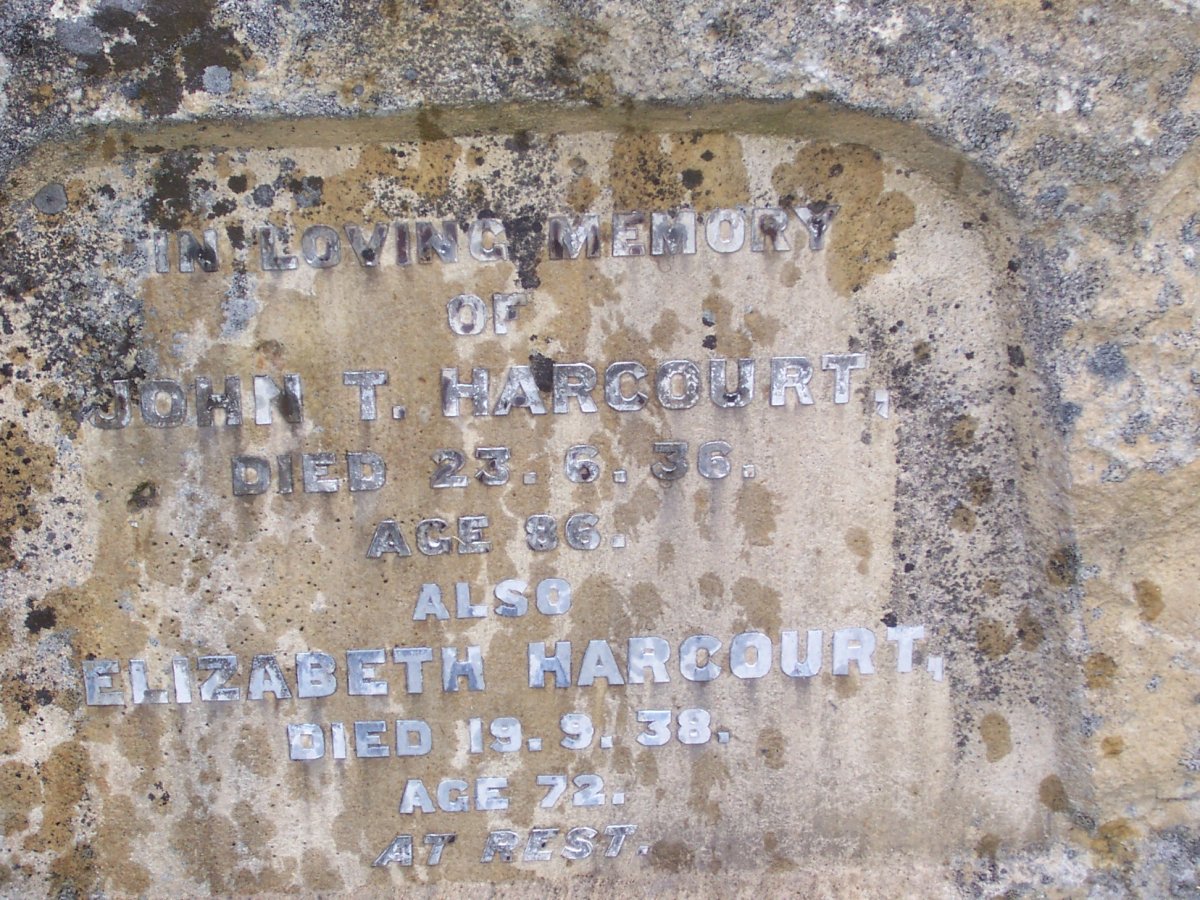HARCOURT John T. -1936 &amp; Elizabeth -1938