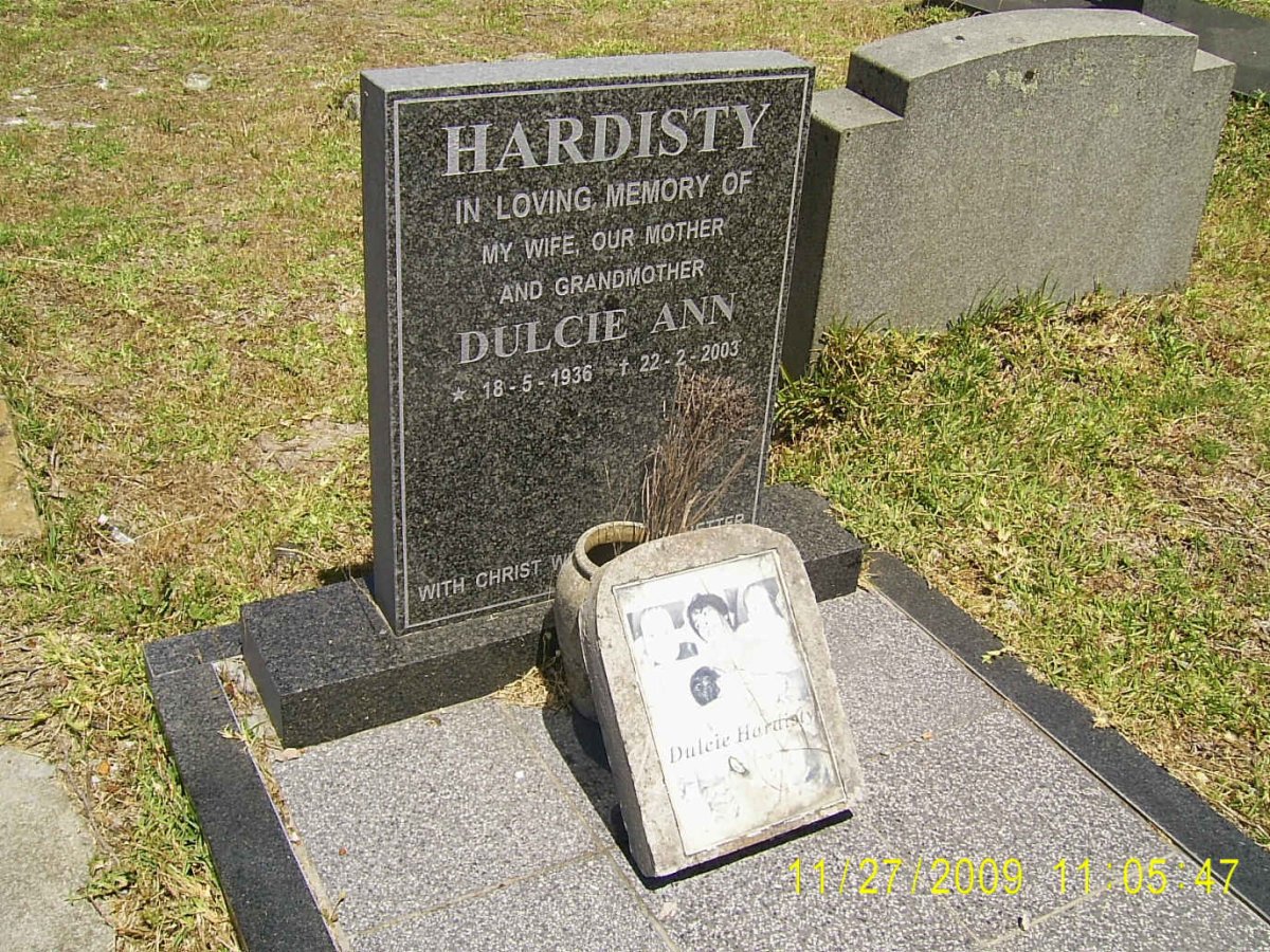 HARDISTY Dulcie Ann 1936-2003